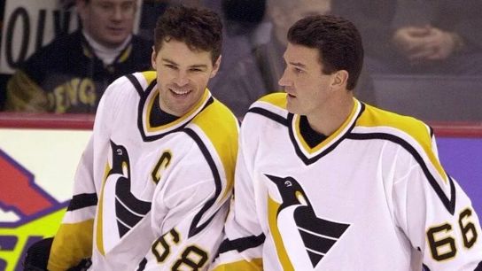 Survey Says: Penguins players weigh in on robo-Penguin logo taken in Cranberry, Pa. (Penguins)